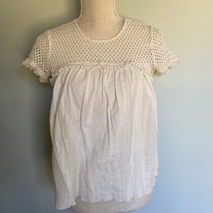 Anthropologie net detailed blouse